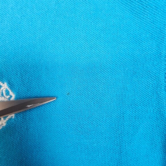 SouthPole Polo Shirt Men's Size XL Turquoise Blue Y2K Hip Hop Preppy Golf Casual - Picture 7 of 11